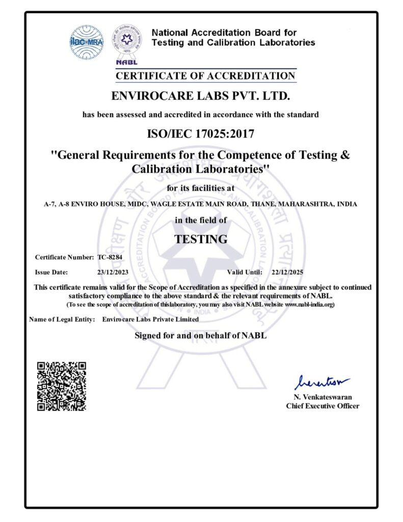 NABL Accredited Lab in Thane | Envirocare Labs
